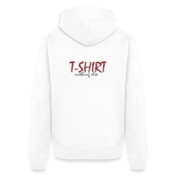 T‑Shirt nothing else - Unisex Premium Bio Zip Hoodie - Weiß - Hinten - Thijin (182cm)