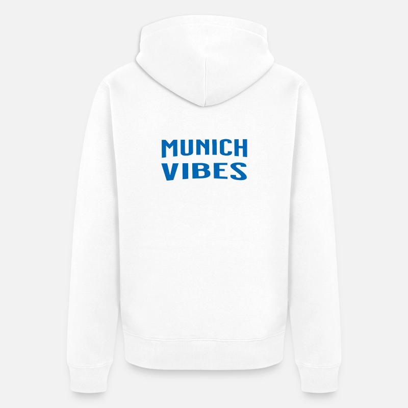 Munich Vibes - Veste à capuche bio Premium Unisexe - blanc