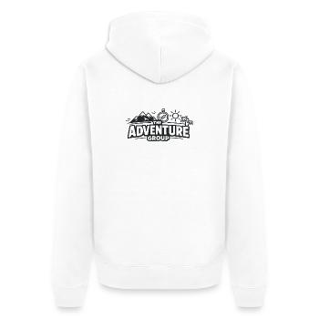 Adventure Group: Mountains Sun Palm Trees - Unisex Premium Organic Zip Hoodie - white - Back - Thijin (182cm)