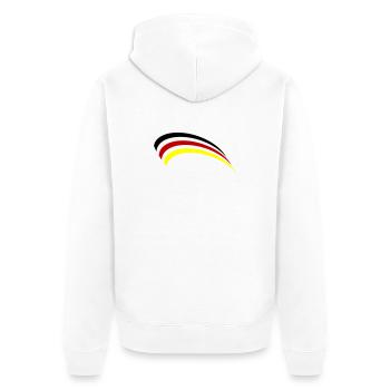 Germany Flag Design - Unisex Premium Organic Zip Hoodie - white - Back - Thijin (182cm)