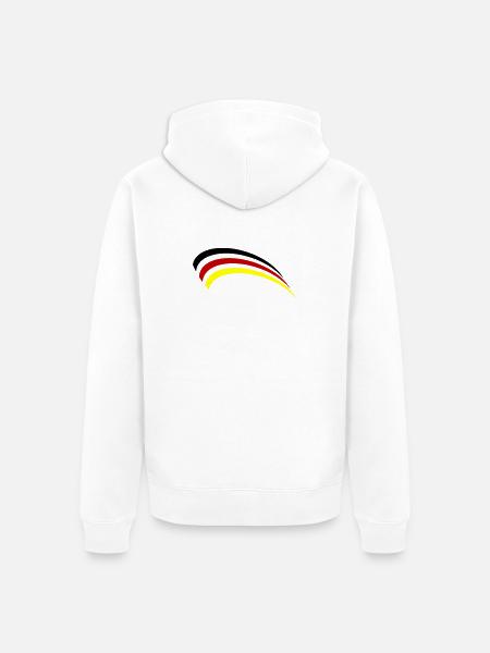 Conception du drapeau allemand - Veste à capuche bio Premium Unisexe - blanc