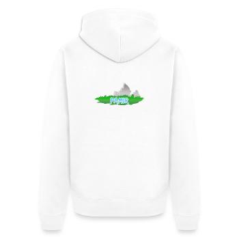 Mount Pamir - Unisex Premium Organic Zip Hoodie - white - Back - Thijin (182cm)