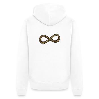 Motif Léopard Infini - Veste à capuche bio Premium Unisexe - blanc - Dos - Thijin (182cm)