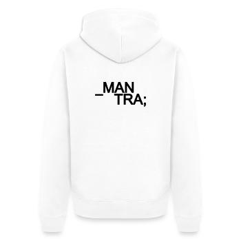 MANTRA Printstream CS2 - Unisex Premium Bio Zip Hoodie - Weiß - Hinten - Thijin (182cm)