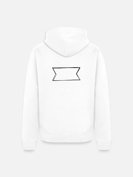 Banner handgezeichnet - Unisex Premium Bio Zip Hoodie - Weiß