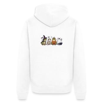 Unheimliche Frösche Geister-Halloween - Unisex Premium Bio Zip Hoodie - Weiß - Hinten - Thijin (182cm)