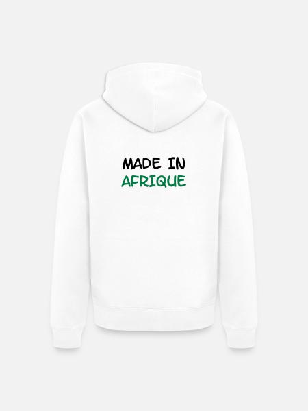 Made in AFRIQUE ! - Veste à capuche bio Premium Unisexe - blanc