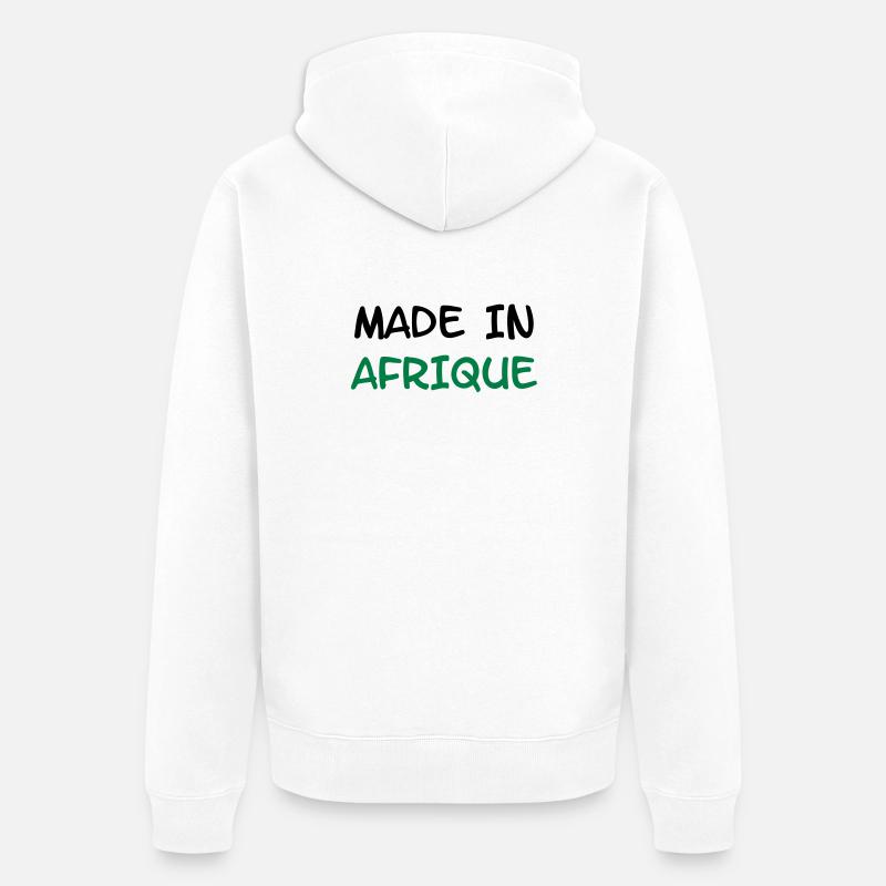 Made in AFRIQUE ! - Veste à capuche bio Premium Unisexe - blanc