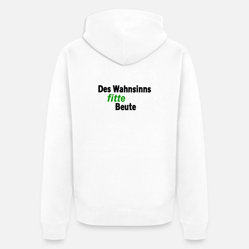 Une proie incroyablement en forme - Veste à capuche bio Premium Unisexe - blanc