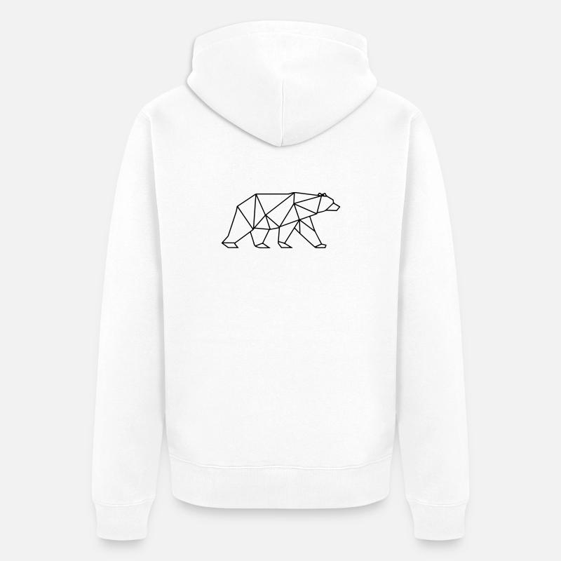 Polygone d’ours - Veste à capuche bio Premium Unisexe - blanc