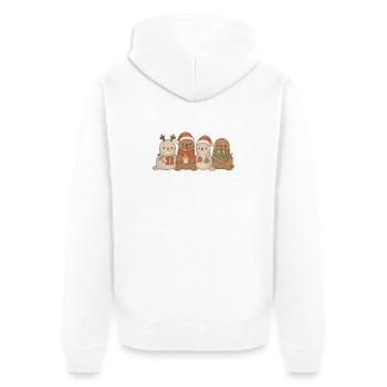 Seals and walruses Children Boys Girls Christmas - Unisex Premium Organic Zip Hoodie - white - Back - Thijin (182cm)