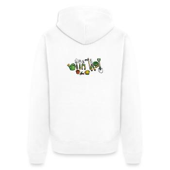 Cartoon Garden Tools – Funny Garden Design - Unisex Premium Organic Zip Hoodie - white - Back - Thijin (182cm)