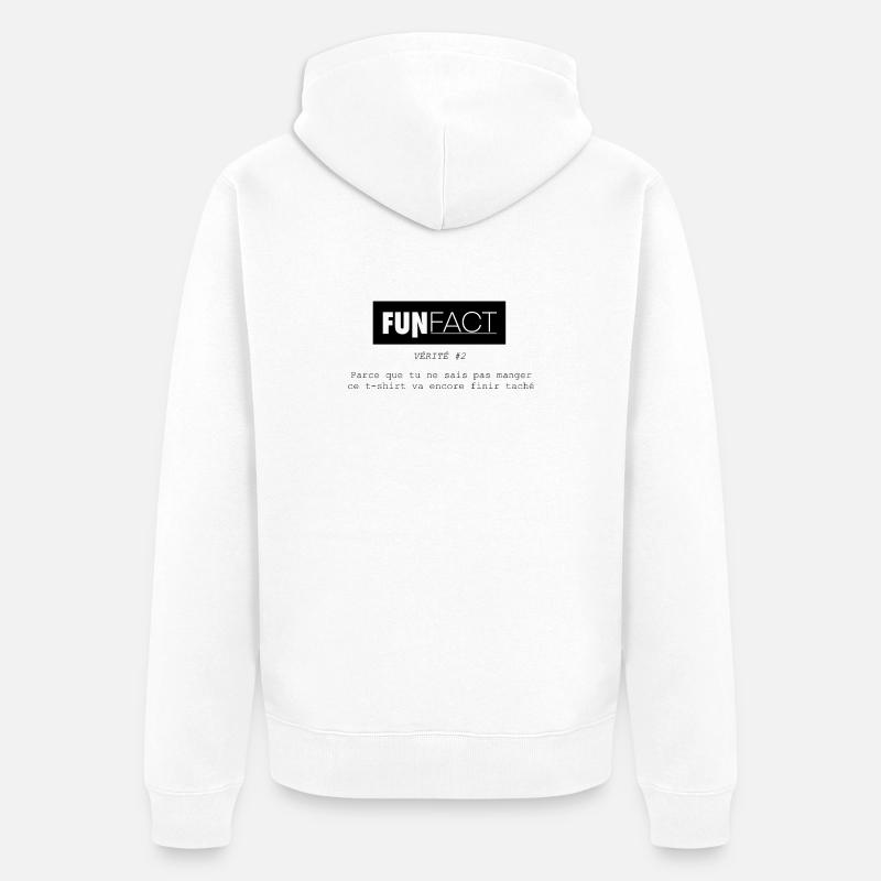FUNFact_-2 - Veste à capuche bio Premium Unisexe - blanc
