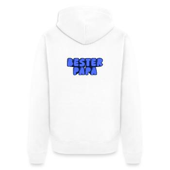 Bester Papa - Unisex Premium Bio Zip Hoodie - Weiß - Hinten - Thijin (182cm)