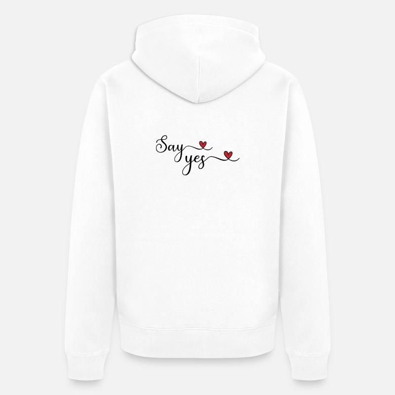 Sag ja - Veste à capuche bio Premium Unisexe - blanc