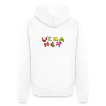 Vegan - Veste à capuche bio Premium Unisexe - blanc - Dos - Thijin (182cm)
