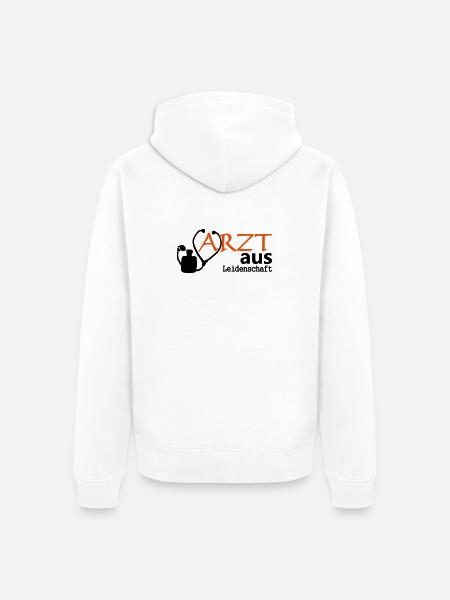 Arzt aus Leidenschaft Geschenk - Unisex Premium Bio Zip Hoodie - Weiß