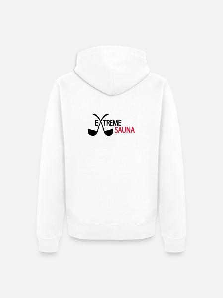2541614 15524168 sauna - Unisex Premium Organic Zip Hoodie - white