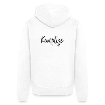 Komplize Freund Partner Geschenk - Unisex Premium Bio Zip Hoodie - Weiß - Hinten - Thijin (182cm)
