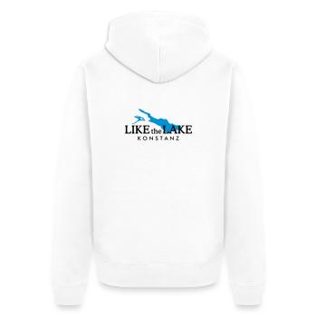 Like the Lake - Konstanz am Bodensee - Unisex Premium Bio Zip Hoodie - Weiß - Hinten - Thijin (182cm)