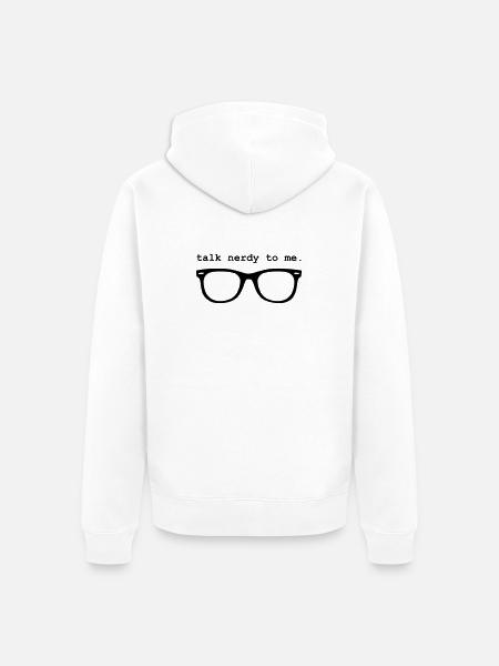 Geek - Unisex Premium Organic Zip Hoodie - white