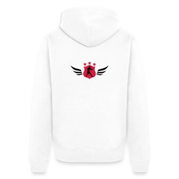 Boxen / Boxer / Boxing / Fight / Ali - Unisex Premium Bio Zip Hoodie - Weiß - Hinten - Thijin (182cm)