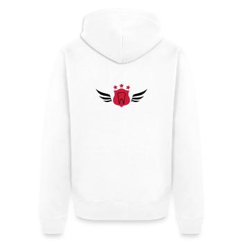 Dentist / Zahnarzt / Dentiste - Unisex Premium Bio Zip Hoodie - Weiß - Hinten - Thijin (182cm)