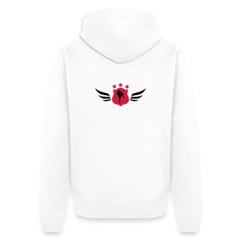 Kickboxing / Kickboxer / Kick Boxing / Kick Boxer - Unisex Premium Organic Zip Hoodie - white - Back - Thijin (182cm)