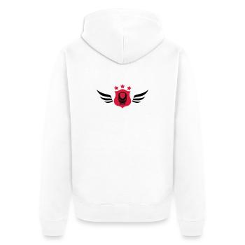 Railway Railwayman Cheminot Train Eisenbahn - Unisex Premium Organic Zip Hoodie - white - Back - Thijin (182cm)