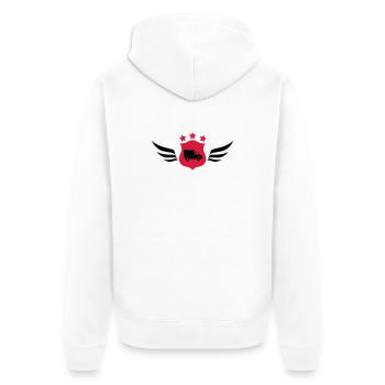 Déménageur / Déménagement / Déménager / Camion - Veste à capuche bio Premium Unisexe - blanc - Dos - Thijin (182cm)