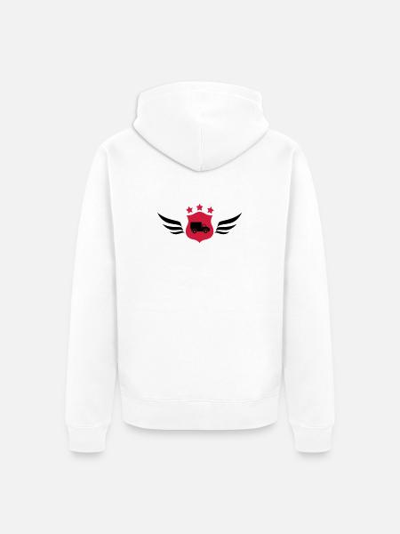 frachtführer / möbelpacker / mover / bewegen - Unisex Premium Bio Zip Hoodie - Weiß