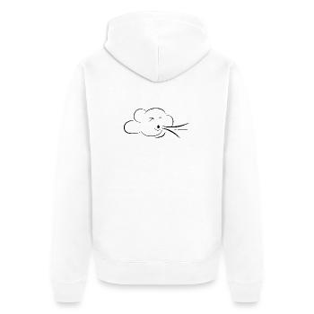 cloud breath breathing relax cloud meditation icon - Unisex Premium Organic Zip Hoodie - white - Back - Thijin (182cm)