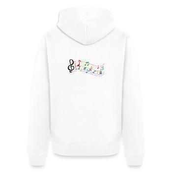Sheet music ibiza - Sheet music for music. - Unisex Premium Organic Zip Hoodie - white - Back - Thijin (182cm)
