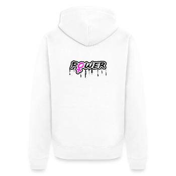 Women's Power Girls' Power Power with Female Symbol - Unisex Premium Organic Zip Hoodie - white - Back - Thijin (182cm)