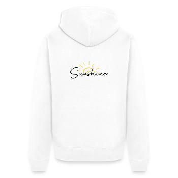 Sunrise Scribble Arc - Unisex Premium Organic Zip Hoodie - white - Back - Thijin (182cm)