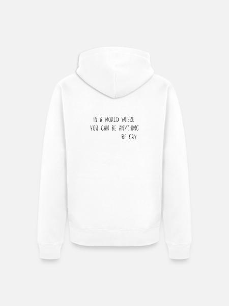 Funny design for gay rights - Unisex Premium Organic Zip Hoodie - white