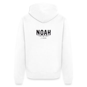 NOAH a Legend. - Unisex Premium Organic Zip Hoodie - white - Back - Thijin (182cm)