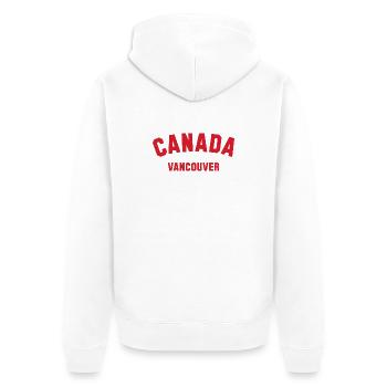 VANCOUVER, Canada Kanada - Veste à capuche bio Premium Unisexe - blanc - Dos - Thijin (182cm)