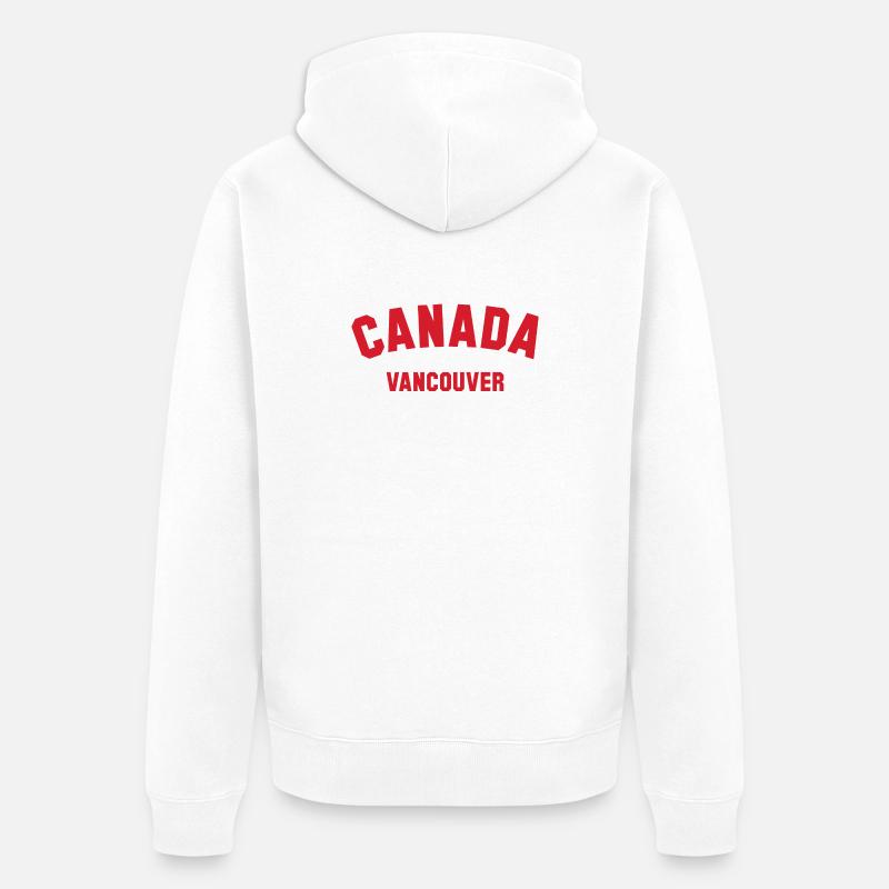 VANCOUVER, Canada Kanada - Veste à capuche bio Premium Unisexe - blanc