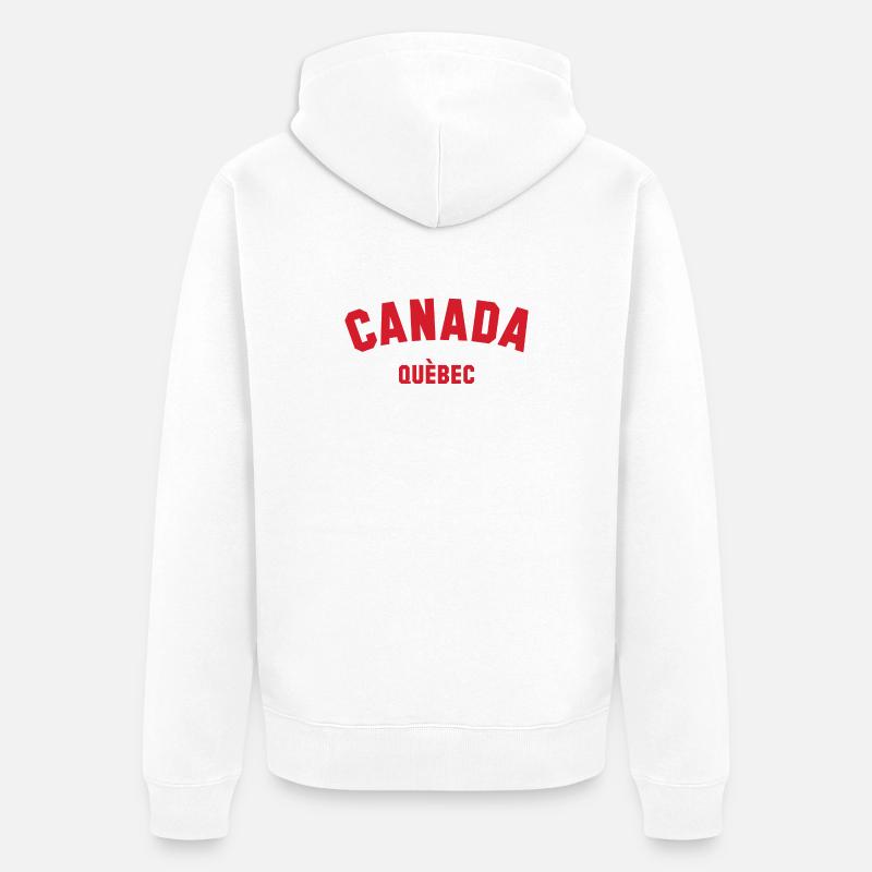 QUÉBEC, Canada Kanada - Veste à capuche bio Premium Unisexe - blanc
