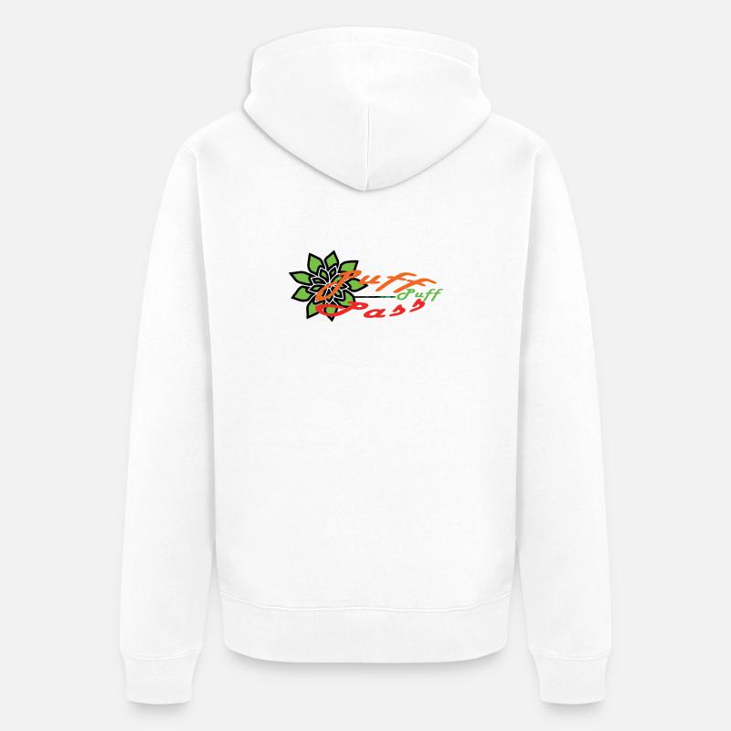 Puff-Puff-Pass !!! - Veste à capuche bio Premium Unisexe - blanc