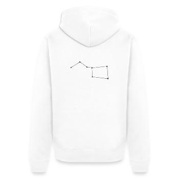 Sternenbild Grosser Wagen - Unisex Premium Bio Zip Hoodie - Weiß - Hinten - Thijin (182cm)
