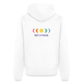 LGBT Pride Month - Not A Phase - Unisex Premium Organic Zip Hoodie - white - Back - Thijin (182cm)