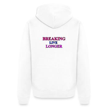 Breaking - danse - Veste à capuche bio Premium Unisexe - blanc - Dos - Thijin (182cm)