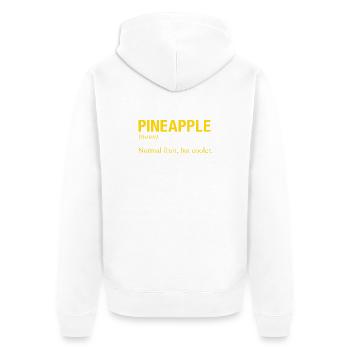 PINEAPPLE Ananas - Unisex Premium Organic Zip Hoodie - white - Back - Thijin (182cm)