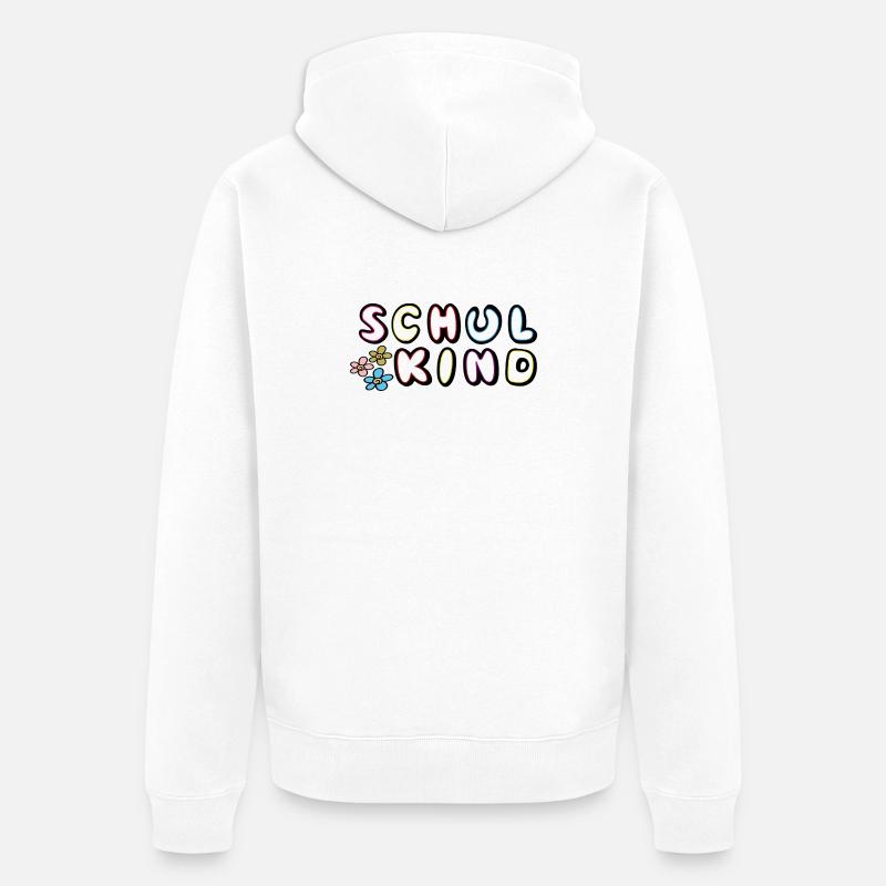 Schulkind 2026 Einschulung - Unisex Premium Bio Zip Hoodie - Weiß