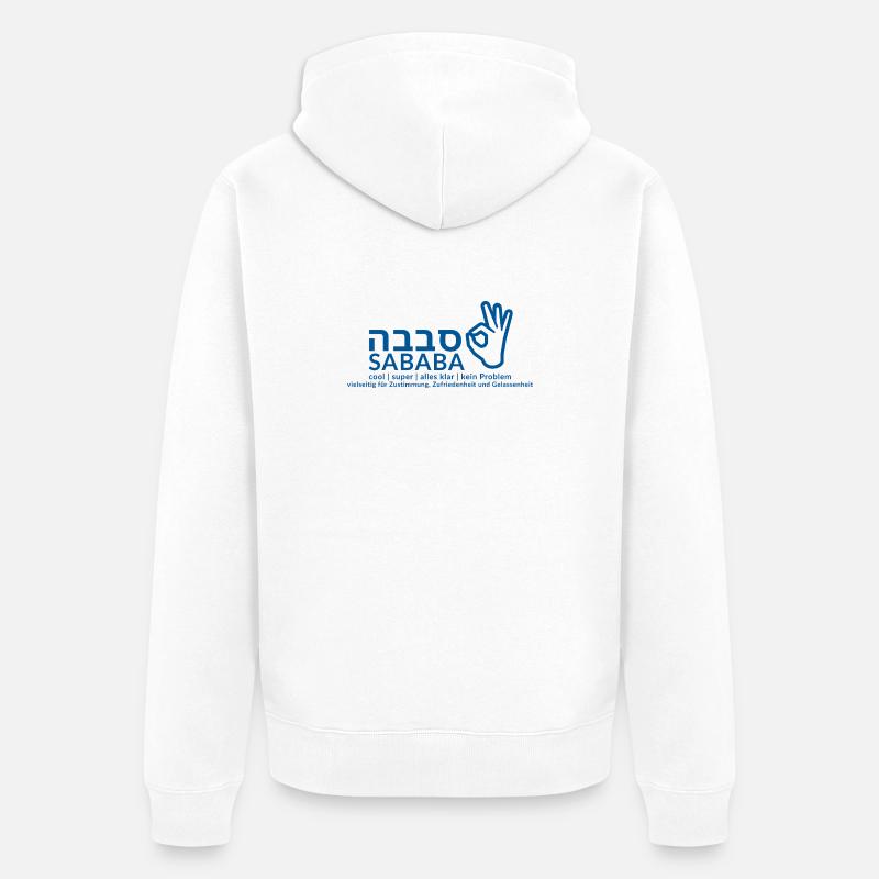 Sababa - Veste à capuche bio Premium Unisexe - blanc