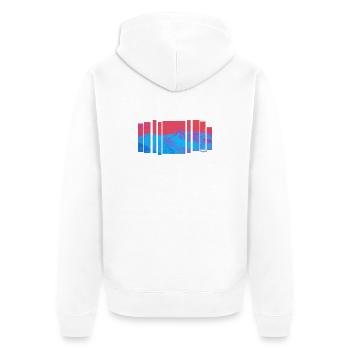 Jacaranda Mountain Heat - Unisex Premium Organic Zip Hoodie - white - Back - Thijin (182cm)