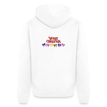 Défilé d’arcs de joyeux Noël - Veste à capuche bio Premium Unisexe - blanc - Dos - Thijin (182cm)