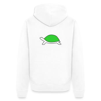 Turtle - Unisex Premium Organic Zip Hoodie - white - Back - Thijin (182cm)
